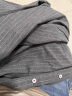 凡客诚品（VANCL）长袖衬衫男商务休闲修身翻领棉质条纹长衬衣打底衫 黑色 XL  实拍图