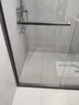 心海伽蓝（SHKL）下沉式淋浴房玻璃隔断一字型无下轨无障碍浴室卫生间干湿分离1p 【哑黑】宽1.4-1.49m/2m高 实拍图