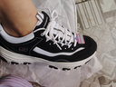 斯凯奇（Skechers）女鞋秋冬2025新款经典熊猫鞋轻便运动鞋休闲鞋厚底增高老爹鞋女 黑色/白色-BKW/女 39 /参考常规尺码40码左右 实拍图