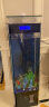 瑞龙（ruilong）立式方形超白玻璃鱼缸水族箱客厅落地家用中小型生态背滤金鱼缸 黑色+超白玻璃+显示屏 40cm长*40cm宽*1.38米高 晒单实拍图
