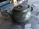 灵青坊青瓷泡茶壶手工茶壶单壶大号陶瓷高档单人功夫茶具家用大容量套装 铁胎藏青单壶 实拍图