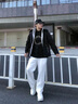 西域骆驼（VANCAMEL）棉服男冬季羊羔绒大码棉衣外套加绒加厚连帽冬装棉袄 黑色 XL 实拍图