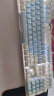 黑爵（AJAZZ）AK35i合金机械键盘 有线游戏键盘 PBT键帽 纯净白光 110键 吃鸡键盘 白蓝色 红轴 实拍图