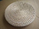 倾沫蒲团坐垫 瑜伽坐垫传统草编蒲团圆形榻榻米阳台茶道藤编地板坐垫 直径45厘米 蒲草原色_高10厘米_ 实拍图