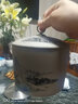 正扬粗陶茶叶罐子 陶瓷密封罐 茶罐陶罐 大号储藏罐 醒茶罐 普洱罐子 大号粗陶直罐-清韵荷香 500克 实拍图