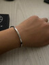 BJYL手镯男潮流个性韩版男士手环可调节定制刻字学生情侣手环百搭 黑色 实拍图
