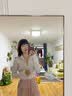 浪莎半拉链瑜伽服女紧身长袖跑步健身服外套训练运动上衣 白色 L  实拍图