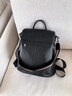viney牛皮女包时尚双肩包女韩版学院风背包大容量书包旅行背包生日礼物 【黑色】高级感百搭休闲通勤大包 实拍图