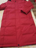 鸭鸭羽绒服女中长款过膝冬保暖白鹅绒极寒外套KXM 暗红色 S 实拍图