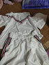 布丁鱼 女童套装夏装中大童韩版时尚女孩衣服运动儿童装洋气两件套潮衣 TJ-M字套装白色 150码建议身高150cm 实拍图