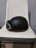 野马（YEMA）野马电动摩托车头盔男女士骑行夏季踏板车四季半盔哈复古雷安全帽 哑黑（风镜款） 实拍图