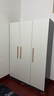 束寻【上门安装】衣柜现代简约实木挂衣杆经济型简易组装出租房卧室 三门120*50*180暖白+灰色 包安装 实拍图