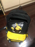 帆特西书包男女潮流防泼水双肩包韩版原宿高中生小学生初中学生减负背包 皮卡黄配黑色 实拍图