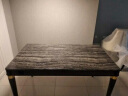 文归 欧式轻奢后现代大理石餐桌美式餐桌椅组合长方形黑色烤漆饭桌 1400*800单餐桌(大理石)一 实拍图