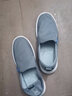 老人头男士布鞋日常休闲鞋男鞋软底透气帆布鞋一脚蹬懒人鞋子老北京布鞋 灰色 40 实拍图