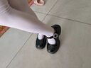 沐霓童鞋女童小皮鞋春夏2025新款儿童公主演出黑色单鞋大童女孩学院风 黑色小花32码内长19.5cm 实拍图