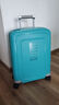 新秀丽（Samsonite）欧洲进口时尚纯色卡扣拉杆箱男女旅行行李箱10U 湖蓝色20英寸 现货速达 实拍图