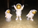 威安 创意宇航员小摆件桌面客厅电视柜儿童房布置家居装饰摆设品 金色三件套（礼盒+灯带） 实拍图