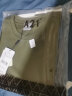 A21短袖T恤夏季男装新款字母印花拼接假两件撞色情侣打底衫潮版女 橄榄绿-2 165/80A/S 实拍图