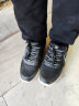 足力健老人鞋中老年透气散步鞋健康舒适轻便休闲男女鞋1313L 黑色 38 实拍图