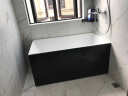 果敢亚克力浴缸小户型家用成人独立式薄边方形单双人深泡浴缸051 黑白色独立缸1.5米 实拍图