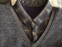 啄木鸟（TUCANO）中年男士爸爸装上衣男假两件休闲长袖t恤男春秋季新款中老年男装 6691灰色【加绒加厚】 XL /175【适合130-145斤】 实拍图