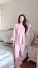 bebedog睡衣女 春夏季薄款可爱性感蕾丝女士家居服长袖冰丝两件休闲套装 21861粉紫 M 【150-158CM，80-100斤】 实拍图