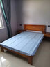 沃尔福 【现货闪发】床 橡胶木实木床简约单人床卧室家具北欧主卧双人床 浅咖色+5cm椰棕床垫+床头柜*2 1500mm*2000mm 实拍图