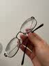 依视路（ESSILOR）男女款商务超轻镜框可配依视路镜片光学近视定制防蓝光平光眼镜 金属-全框-2035SV-银色 镜框+依视路A4防蓝光1.56现片 实拍图