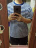迷彩故事夏季海魂衫短袖体能服训练服夏季蓝白条纹T恤男海魂衫体能服套装 海魂衫套装【上衣+裤子】 165-170/92-96 实拍图
