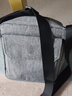 七匹狼单肩包男休闲多功能背包mini小斜挎包包织布男士商务轻便背包 浅灰色大号【宽22*厚8*高25】 实拍图