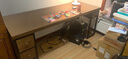优品元素 实木电脑桌台式家用书桌卧室双人带抽屉主机架办公写字学习桌子 F 款：180*70*75厚5cm（4抽屉） 实拍图