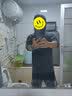 撸铁狗健身服男士长袖速干衣宽松连帽衫跑步训练衣服高弹透气吸汗 黑灰色 L 实拍图