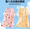 Classic Teddy女童睡衣儿童家居服纯棉睡裙中大童装舒适透气空调裙子 仙粉 150  晒单实拍图