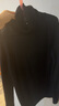 无印良品（MUJI）女式 天竺 可水洗高领毛衣 长袖针织衫 BAG05A1A 黑色 M 160/84A 实拍图