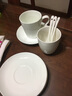 陶相惠 景德镇陶瓷咖啡杯碟欧式咖啡具套装一杯一碟一勺纯白骨瓷咖啡杯 纯白四方马克杯 含托盘 实拍图