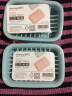 茶花肥皂盒沥水家用便携创意带盖大号皂架塑料洗衣双层双格香皂盒 2个装（蓝色） 实拍图