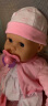 TAKMAY 智能娃娃会眨眼吃奶说话软胶安抚睡觉仿真娃娃玩具男孩女孩玩具 粉绿（眨眼、吃奶、动嘴、呼吸） 充电电池款 实拍图