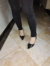 达芙妮高跟鞋女时尚优雅气质尖头细跟单鞋女套脚时装鞋女鞋子4622101040 黑色 36 实拍图
