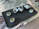 石匠同丰 天然绿玉石茶盘手工功夫茶台茶具托盘家用办公室排水套装 泛舟60*30*3cm 实拍图