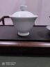 左茗右器 青瓷盖碗茶杯 景德镇陶瓷三才杯 泡茶碗 功夫茶具家用泡茶器 赤足影青盖碗 实拍图
