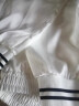 OUROSESAN轻奢品牌 高端时尚跑步运动服套装女夏季薄款减龄洋气休闲两件套 白色上衣+白色裤子 S 晒单实拍图