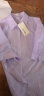 尚都比拉优雅气质休闲通勤衬衫女夏季设计感上衣五分袖白衬衣 紫色 L  晒单实拍图