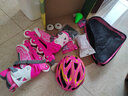 米高 轮滑鞋儿童溜冰鞋女童全套初学旱冰鞋男童专业滑冰滑轮生日礼物 中配置：粉鞋+K8头盔KP1护具+包+礼品 L 35-38内长23-25厘米/8岁以上 实拍图