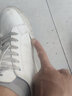 回力男鞋秋冬季小白鞋男士新款百搭韩版简约风休闲皮面透气运动板鞋子 白黑 40 实拍图