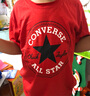 Converse 匡威儿童装男童短袖t恤夏季新款打底大童透气小女孩半袖运动T恤 学院红-中性 140 /68 【建议身高128-140cm】 实拍图