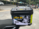 TDGO摩托车尾箱通用加厚大号后备箱防抖电瓶电动车踏板车储物工具箱 黑箱+黑贴纸+减震底座+内衬-45L 实拍图
