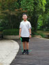 欧联霸运动套装短袖男夏季跑步服休闲两件套速干衣T恤五分裤足球训练服 白色 5XL（建议190-210斤） 实拍图