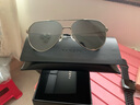 帕森（PARZIN）偏光太阳镜 男士金属大框遮阳眼镜蛤蟆镜开车驾驶镜潮墨镜PZ8204 银框反光膜水银片 实拍图