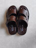 老人头凉鞋男真皮夏季新款两穿软底头层牛皮男士沙滩鞋透气休闲凉拖鞋 棕色 42 【鞋码偏大，脚瘦请买小一码】 实拍图